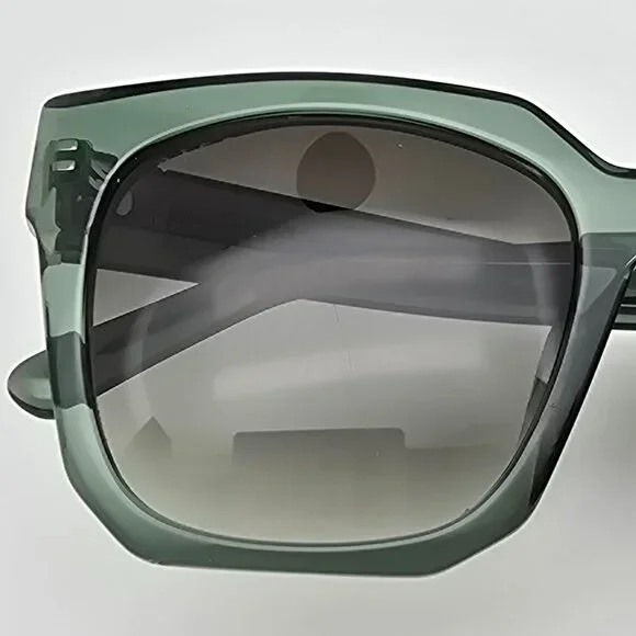 Diff Eyewear Ariana II Crystal Green Frame Green Gradient Lens Sunglasses w Case - Picture 14 of 16